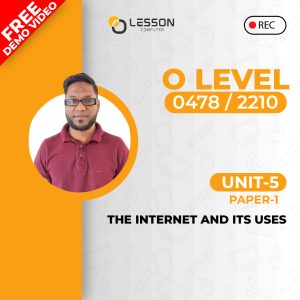 Unit 5: The internet and its uses