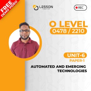 Unit 6: Automated and emerging technologies